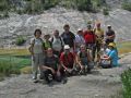 Foto de grupo a orillas del charco de los Morteros